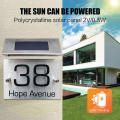 -efficient solar light unique modern easy installation LED house signs rust-free solar-powered frosted plaques for home address signs outdoor plaques doorplate solar street signs house number plate. 