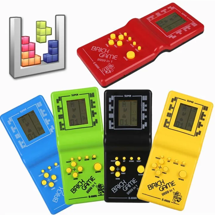 Brick Game 9999 in 1 Retro Classic Childhood Tetris Brick Game Handheld Game Console multiple color