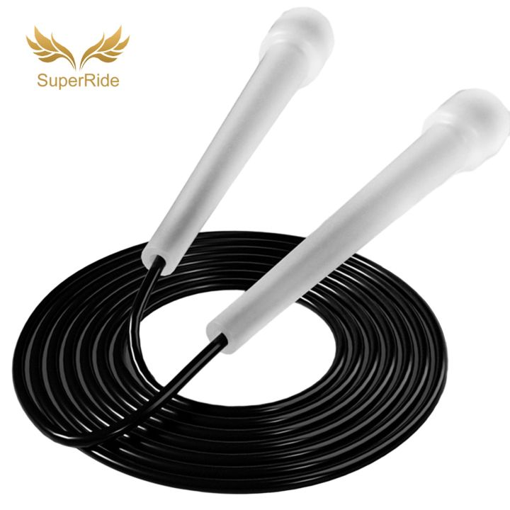 SuperRide Speed Skipping Rope with Ergonomic Handle Length Adjustable Comfortable Grip Indoor Outdoor Jump Rope Weight Loss F