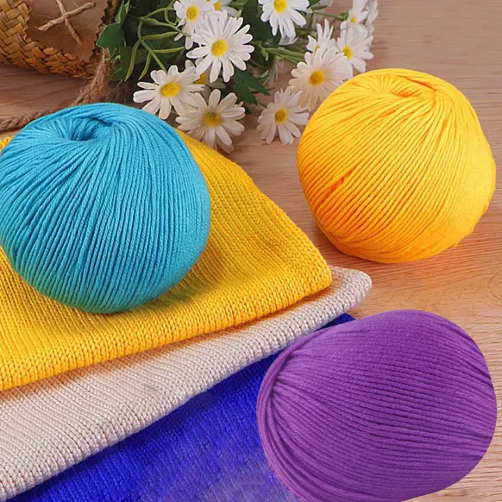4pcs%20X50g%20Acrylic%20Cotton%20Yarn%20for%20Knitting%20Yarn%20T-shirt%20Yarn%20Hilos%20Para%20Tejer%20A%20Ganchillo%20Crochet%20-%20Image%205
