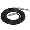 4.9ft 3.5mm 1/8 inch Male to 6.35mm 1/4 inch Male TRS Stereo Audio Cable Hot Black. 