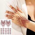 MTSSI Henna Brown Mehndi Stickers for Hand Temporary Body Art Waterproof Tattoos for Women. 