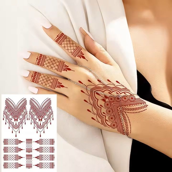 MTSSI%20Henna%20Brown%20Mehndi%20Stickers%20for%20Hand%20Temporary%20Body%20Art%20Waterproof%20Tattoos%20for%20Women%20-%20Image%204