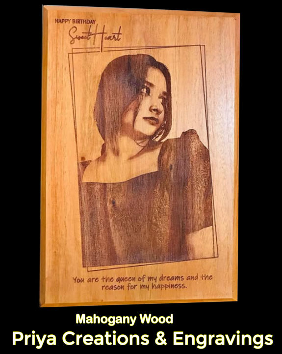 12"X18"%20Wooden%20laser%20Engraved%20Frame%20in%20Mahogany%20-%20Image%207