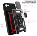 Lereach For iPhone 7 / 8 / SE Armor Phone Case Camera Armor Protection TPU+PC Hard Ring Car Ring Bracket Shockproof Back Cover. 