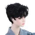 Hair Accessories Fashion Short Curly Natural Brown Male Wavy Handsome Hair Men Synthetic Hair Daily. 