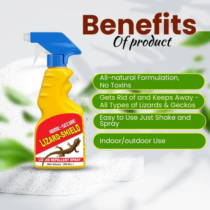 Safety Lizard Lizard-Shield Lizard Repellent | Natural Anti Lizard Spray | Chemical ...