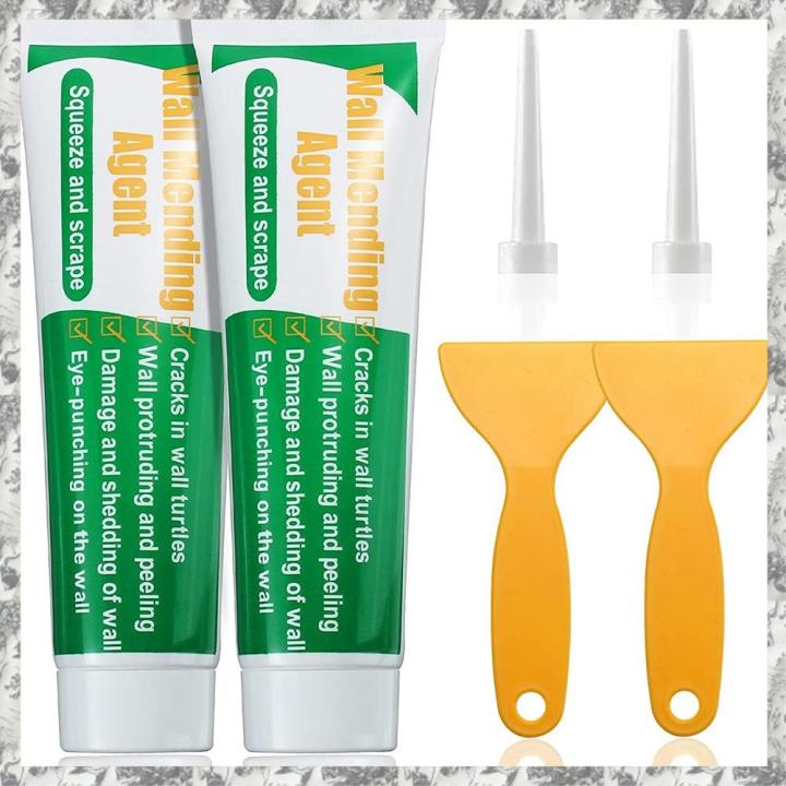 2 Pack Wall Mending Agent, Drywall Repair Kit with Wall Repair Scraper ...