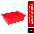 Catlitter Tray Deep Tough Plastic Assorted Colours. 