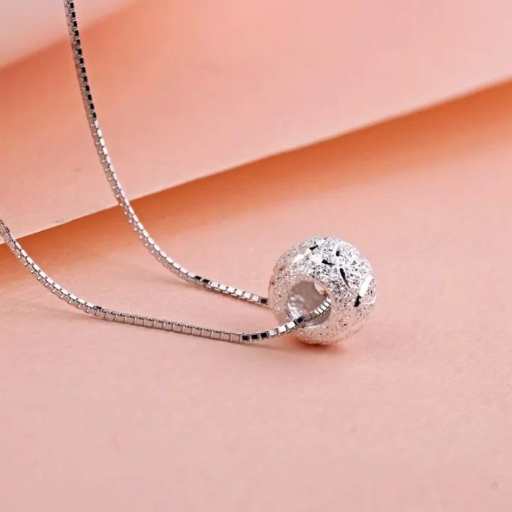 PQH%20KONG%20Jewellery%20Original%20925%20Sterling%20Silver%20Necklace%20Women%20Men%20Transfer%20Beads%20Pendant%20Pure%20Silver%20Pendant%20Jewelry%20Gift%20Set%20Women%20Birthday%20Rantai%20Leher%20Viral%20Silver%20925%20Lelong%20Rantai%20Leher%20Perempuan%20Silver%20-%20Image%202
