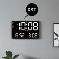 wall clock LED Large Digital Wall Clock Remote Control Temperature Date Week Display Adjustable Brightness Modern Living Room Alarms Clocks. 