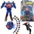 Disney Frozen Avengers Deformation Electronic Watch Boy girl Toy Cartoon Captain America spiderman Transformed Robot child Watch. 