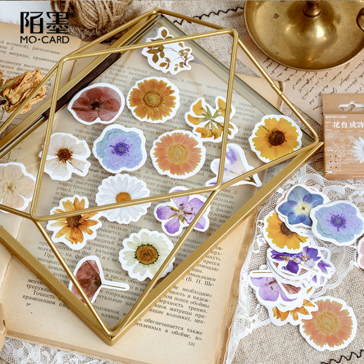 ENWEI%2046Pcs%20Flower%20Poem%20Series%20Stickers%20Paper%20Deco%20Sticker%20Scrapbooking%20Design%20Material%20Journal%20DIY%20Creative%20Stationery%20-%20Image%203