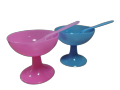 Plastic Ice Cream Cup with Plastic Spoon. 