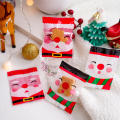 100PCS/Pack Christmas Senile Tree Snowflake Crisp Fruit Self-sealing Sticky Bag Cookies Nougat Cookies Party Gift Packaging. 