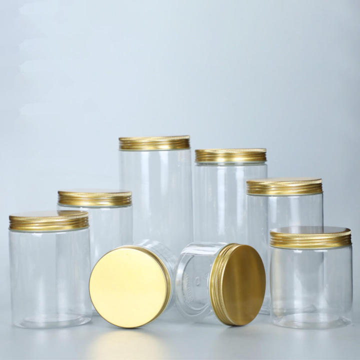 【Fullyoung_520 Store】Aluminum Covered Bottles Empty Sealed Cans Thickened Pet Food Grade Packaging Barrels Circular Mouth Storage Cans