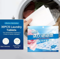 30/150Pcs Laundry Tablets Easy Dissolve Laundry Tablets Washing Machine Cleaning Tablets. 