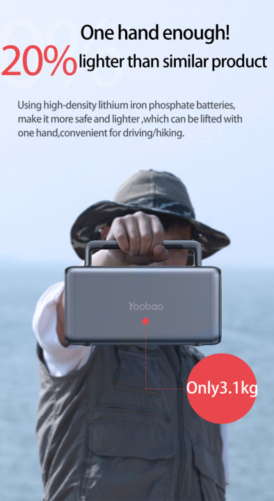 Yoobao%20EN300WLPD%20-%20300W%2072000mAh%20Portable%20Multi%20Function%20Power%20Station%20AC220V%20Pure%20Sine%20Wave%20Output%20PD%20Quick%20charge%20LED%20flashlight%20Camping%20Emergency%20Backup%20-%20Image%205