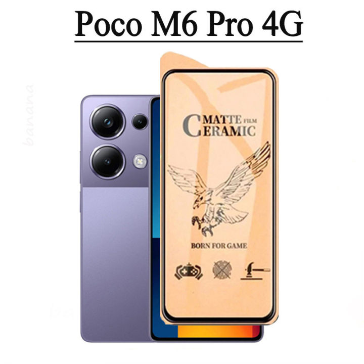 For%20Poco%20M6%20Pro%205G%20Ceramic%20Matte%20Tempered%20Glass%20Poco%20M6Pro%204G%20Matte%20Full%20Screen%20Protector%203%20in%201%20Camera%20Lens%20Protector%20-%20Image%202