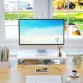 VTEC FURNITURE Modern Monitor Riser / Monitor Stand for Desk TV/Screen/PC/Printer/Laptop Riser / Computer Shelf with Storage TV Holder for Home Office. 