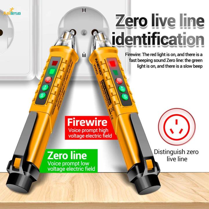 Voltage Tester Voltage Non Contact Wire Test Household Electric Tester Pen , yellow