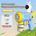 【HOT】 Handheld Fully Automatic Yellow Duck Bubble Machine Children's Toy Bubble Gun Toy Without Battery And Bubble Water. 