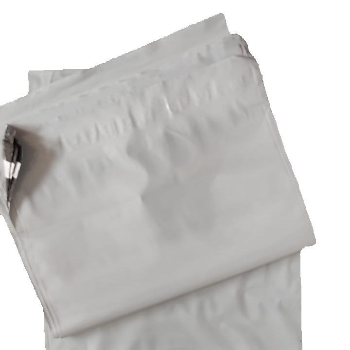 100pcs Medium Courier Bags Flyers Poly Mailer - 10X14 Inch - Shine white-gray color