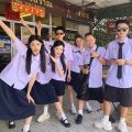 Thai School Uniform Suit Sports Meeting Thai Shirt Summer jk College Style Uniform High School Student Graduation Dress Business Attire. 