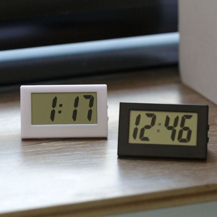 Durable Small Mini Triangle Clock Mute ABS Desk Digital Clock Electronic Simple Time Display