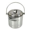 Steels Stainless Steel Silver Bucket with Lid for Kitchen Multipurpose Leak Proof Buckets Food Grade Storage Balti with bucket lid - (8.5 Liter). 