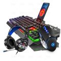 104 Keys Gaming Keyboard Mouse Headset Combos Mechanical Feel Game Keyboards 3200DPI Mice Headphone Set for PC Gamer. 