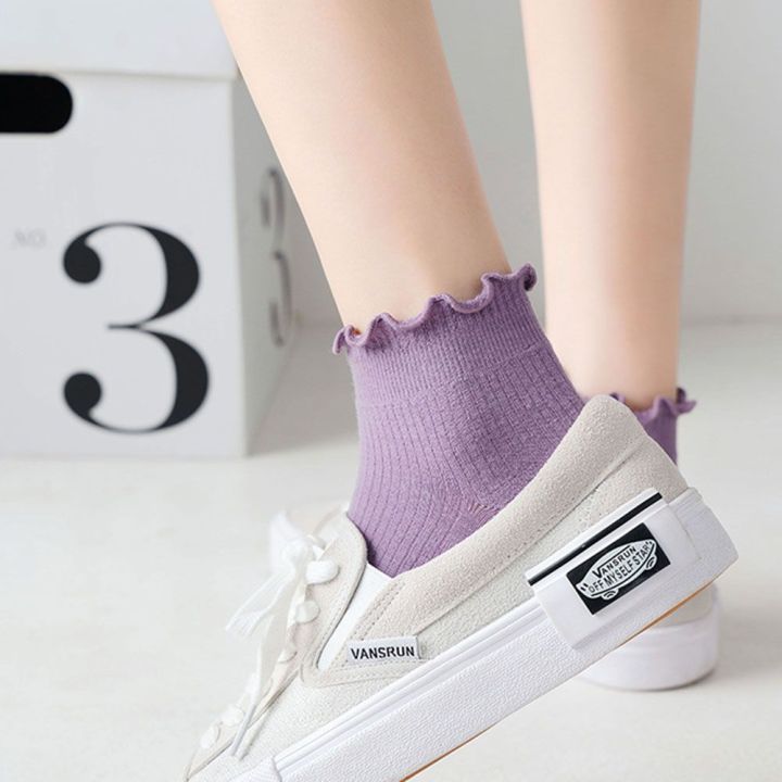 Kawaii%20Spring%20Summer%20Super%20Thin%20Cotton%20Ankle%20Short%20Women's%20Socks%20Boat%20Socks%20Frilly%20Ruffle%20Socks%20-%20Image%206