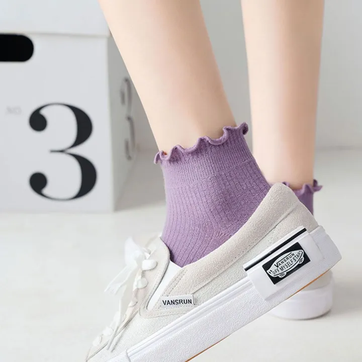 Kawaii%20Spring%20Summer%20Super%20Thin%20Cotton%20Ankle%20Short%20Women's%20Socks%20Boat%20Socks%20Frilly%20Ruffle%20Socks%20-%20Image%206
