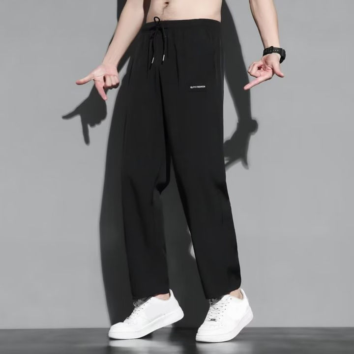 Oufeiton%20Men%20Summer%20Sweatpants%20Men's%20Ice%20Silk%20Sweatpants%20with%20Elastic%20Waist%20Pockets%20Lightweight%20Breathable%20Summer%20Joggers%20for%20Sports%20Leisure%20Activities%20Solid%20Color%20Trousers%20-%20Image%204