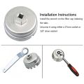Oil Filter Wrench Oil Filter Cap Removal Tool 14 Flute for ota Lexus Prius Scion CT200H for 1.8L 4 Cylinder Engine. 