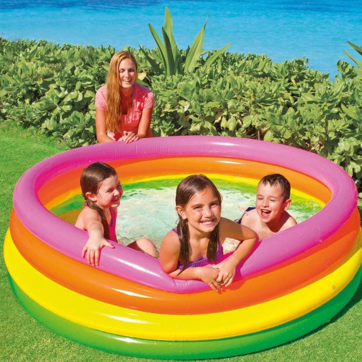 Intex Pool Rounded Inflatable Pool Intex Inflatable Round Swimming Pool (1.68 m x 46cm) | Daraz.lk