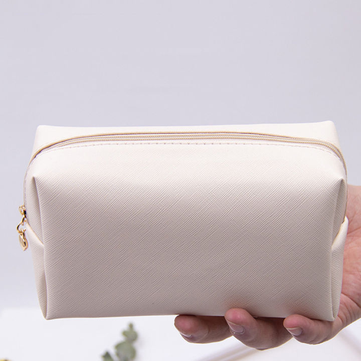 PU%20Leather%20Solid%20Color%20Travel%20Makeup%20Bag%20Zipper%20Wash%20Toiletry%20Organizer%20Purse%20Waterproof%20Cosmetic%20Bag%20Storage%20Handbag%20For%20Women%20Girls%20-%20Image%204
