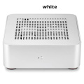 All Aluminum Chassis Mini HTPC Case- Mini ITX Computer Cases for Gaming PC Desktop with 8Pin Supply PSU White. 