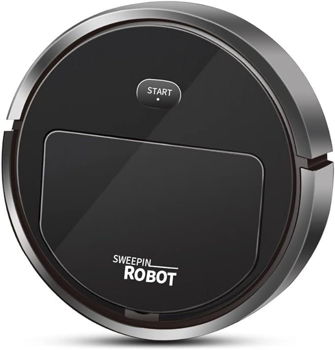 Robot Vacuum Cleaner,Sweeping Robot,Ultra Slim Quiet , Super-Strong Suction,Cleans Hard Floors to Medium-Pile Carpets,Integral Memory Multiple Cleaning Modes Vacuum Best for Pet Hairs