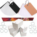 100 Sheets Kraft Paper Blank Flashcards with Binder Rings Spiral Notepads Kids Mini Notebooks Study Cards book kawaii Stationery. 