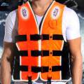 Swimming Vest Survival Suit High Buoyancy 360° Reflective for Boating XL Orange. 