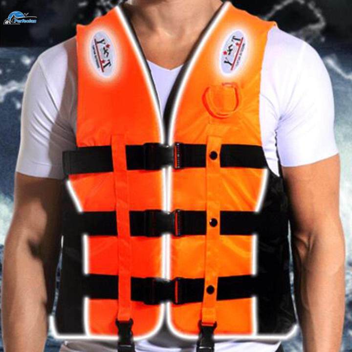 Swimming%20Vest%20Survival%20Suit%20High%20Buoyancy%20360%C2%B0%20Reflective%20for%20Boating%20XL%20Orange%20-%20Image%202