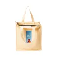 Heavy Duty Brown Eco Friendly Large Canvas Tote Bag with Zipper - 14.5 inches (L) * 3 inches (W) * 16 inches (H) - Holds up to 15kg. 