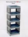 Plastic Book Storage Display Rack Shelf Cabinet Unit Organizer (Multicolor). 