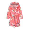 Kids Bathrobe for Girl Children Clothing Girl Flannel Bath Robe Clothes Boy Cartoon Night Robe Kids Pajamas For Girl 4-12 years. 