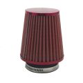 【Red】 Universal Car Air Filter 76mm 3 Inch H:90mm High Car Cold Air Filter Aluminum Non-woven Fabric Rustproof. 