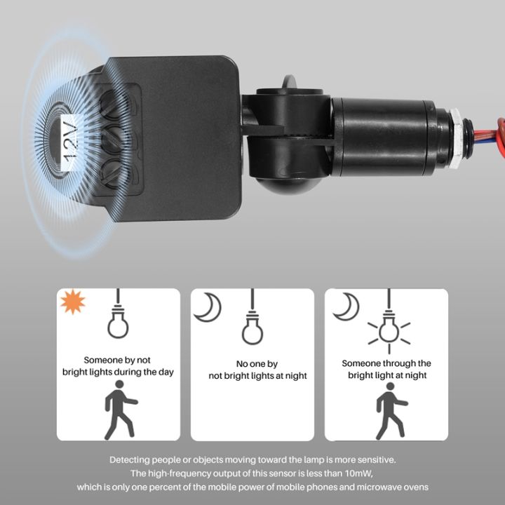 %E3%80%90Fast-selling%E3%80%91%20Outdoor%2012V%20Automatic%20Infrared%20PIR%20Motion%20Sensor%20Switch%20for%20LED%20Light,%20Black%20-%20Image%202
