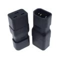 IEC 320 C19 AC Power Adapter Plug, Connect C20 To C13 Power Male To Female Converter Black. 