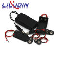 1pcs 9 Volt Box Pack Power Toggle Black 9v Holder I/t Type Clips Connector Buckle With On/off Switch Dc5.5 Plug. 