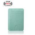 Men Women Anti-scan Leather Slim ID Credit Card Holder RFID Blocking Thin Small Wallet. 